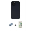 MARSİLYAN™- iPhone 12 Pro Max Kılıf Çekirdek Modern Serisi - Siyah 20D Premium Cam Ekran Koruyucu + Shine Kamera Lens Koruma Cam - GS