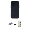 MARSİLYAN™- iPhone 12 Pro Max Kılıf Çekirdek Modern Serisi - Siyah 20D Premium Cam Ekran Koruyucu + Renkli Kamera Lens Koruma Cam - YL
