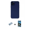 MARSİLYAN™- iPhone 12 Pro Max Kılıf Çekirdek Modern Serisi - Siyah 34D Izgaralı Cam + Shine Kamera Lens Koruma Cam - MI