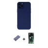 MARSİLYAN™- iPhone 12 Pro Max Kılıf Çekirdek Modern Serisi - Siyah 360 Mat Full Body Arka Koruyucu + Metal Kamera Lens Koruma Cam - GD