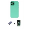 MARSİLYAN™- iPhone 12 Pro Max Kılıf Çekirdek Modern Serisi - Siyah 360 Mat Full Body Arka Koruyucu + Metal Kamera Lens Koruma Cam - GD
