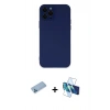 MARSİLYAN™- iPhone 12 Pro Max Kılıf Çekirdek Modern Serisi - Siyah 3D Antistatik Seramik Nano Ekran Koruyucu + Shine Kamera Lens Koruma Cam - MI