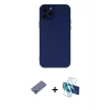 MARSİLYAN™- iPhone 12 Pro Max Kılıf Çekirdek Modern Serisi - Siyah 3D Antistatik Seramik Nano Ekran Koruyucu + Metal Kamera Lens Koruma Cam - GD