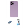 MARSİLYAN™- iPhone 12 Pro Max Kılıf Çekirdek Modern Serisi - Siyah 5D Eko Cam Ekran Koruyucu + Shine Kamera Lens Koruma Cam - GD