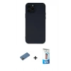 MARSİLYAN™- iPhone 12 Pro Max Kılıf Çekirdek Modern Serisi - Siyah 5D Eko Cam Ekran Koruyucu + Shine Kamera Lens Koruma Cam - GD