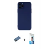 MARSİLYAN™- iPhone 12 Pro Max Kılıf Çekirdek Modern Serisi - Siyah 5D Eko Cam Ekran Koruyucu + Shine Kamera Lens Koruma Cam - GD
