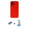MARSİLYAN™- iPhone 12 Pro Max Kılıf Çekirdek Modern Serisi - Siyah 5D Eko Cam Ekran Koruyucu + Shine Kamera Lens Koruma Cam - GD