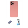 MARSİLYAN™- iPhone 12 Pro Max Kılıf Çekirdek Modern Serisi - Siyah 5D Eko Cam Ekran Koruyucu + Metal Kamera Lens Koruma Cam - GD