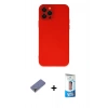 MARSİLYAN™- iPhone 12 Pro Max Kılıf Çekirdek Modern Serisi - Siyah 5D Eko Cam Ekran Koruyucu + Metal Kamera Lens Koruma Cam - GD