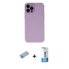 MARSİLYAN™- iPhone 12 Pro Max Kılıf Çekirdek Modern Serisi - Siyah 5D Eko Cam Ekran Koruyucu + Shine Kamera Lens Koruma Cam - MI