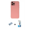 MARSİLYAN™- iPhone 12 Pro Max Kılıf Çekirdek Modern Serisi - Siyah 5D Eko Cam Ekran Koruyucu + Shine Kamera Lens Koruma Cam - MI