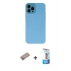 MARSİLYAN™- iPhone 12 Pro Max Kılıf Çekirdek Modern Serisi - Siyah 5D Eko Cam Ekran Koruyucu + Shine Kamera Lens Koruma Cam - SABE