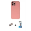 MARSİLYAN™- iPhone 12 Pro Max Kılıf Çekirdek Modern Serisi - Siyah 5D Eko Cam Ekran Koruyucu + Shine Kamera Lens Koruma Cam - SABE