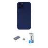 MARSİLYAN™- iPhone 12 Pro Max Kılıf Çekirdek Modern Serisi - Siyah 5D Eko Cam Ekran Koruyucu + Renkli Kamera Lens Koruma Cam - YL