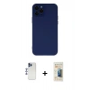 MARSİLYAN™- iPhone 12 Pro Max Kılıf Çekirdek Modern Serisi - Siyah 6D Mat Seramik Hayalet Nano Ekran Koruyucu + Shine Kamera Lens - LT