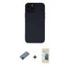 MARSİLYAN™- iPhone 12 Pro Max Kılıf Çekirdek Modern Serisi - Siyah 6D Mat Seramik Hayalet Nano Ekran Koruyucu + Shine Kamera Lens Koruma Cam - SH