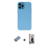 MARSİLYAN™- iPhone 12 Pro Max Kılıf Çekirdek Modern Serisi - Siyah Bilvis Hayalet Cam Ekran Koruyucu + Gökkuşağı Shine Kamera Lens Koruma Cam
