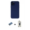 MARSİLYAN™- iPhone 12 Pro Max Kılıf Çekirdek Modern Serisi - Siyah Bilvis Hayalet Cam Ekran Koruyucu + Shine Kamera Lens Koruma Cam - GD