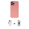 MARSİLYAN™- iPhone 12 Pro Max Kılıf Çekirdek Modern Serisi - Siyah Bilvis Hayalet Cam Ekran Koruyucu + Shine Kamera Lens - GD