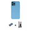 MARSİLYAN™- iPhone 12 Pro Max Kılıf Çekirdek Modern Serisi - Siyah Bilvis Hayalet Cam Ekran Koruyucu + Gold Shine Kamera Lens Koruma Cam