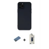 MARSİLYAN™- iPhone 12 Pro Max Kılıf Çekirdek Modern Serisi - Siyah Bilvis Hayalet Cam Ekran Koruyucu + Shine Kamera Lens Koruma Cam - GD