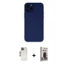 MARSİLYAN™- iPhone 12 Pro Max Kılıf Çekirdek Modern Serisi - Siyah Bilvis Hayalet Cam Ekran Koruyucu + Gold Shine Kamera Lens