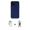 MARSİLYAN™- iPhone 12 Pro Max Kılıf Çekirdek Modern Serisi - Siyah Bilvis Hayalet Cam Ekran Koruyucu + Shine Kamera Lens - GD