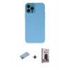 MARSİLYAN™- iPhone 12 Pro Max Kılıf Çekirdek Modern Serisi - Siyah Bilvis Hayalet Cam Ekran Koruyucu + Shine Kamera Lens Koruma Cam - MI