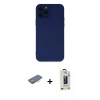 MARSİLYAN™- iPhone 12 Pro Max Kılıf Çekirdek Modern Serisi - Siyah Bilvis Hayalet Cam Ekran Koruyucu + Renkli Kamera Lens Koruma Cam - TU