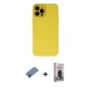 MARSİLYAN™- iPhone 12 Pro Max Kılıf Çekirdek Modern Serisi - Siyah Bilvis Hayalet Cam Ekran Koruyucu + Shine Kamera Lens Koruma Cam - SH