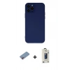 MARSİLYAN™- iPhone 12 Pro Max Kılıf Çekirdek Modern Serisi - Siyah Bilvis Hayalet Cam Ekran Koruyucu + Shine Kamera Lens Koruma Cam - PE