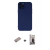 MARSİLYAN™- iPhone 12 Pro Max Kılıf Çekirdek Modern Serisi - Siyah Bilvis Hayalet Cam Ekran Koruyucu + Shine Kamera Lens Koruma Cam - SABE
