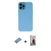 MARSİLYAN™- iPhone 12 Pro Max Kılıf Çekirdek Modern Serisi - Siyah Bilvis Hayalet Cam Ekran Koruyucu + Shine Kamera Lens Koruma Cam - GS