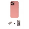 MARSİLYAN™- iPhone 12 Pro Max Kılıf Çekirdek Modern Serisi - Siyah Bilvis Hayalet Cam Ekran Koruyucu + Shine Kamera Lens Koruma Cam - SABE