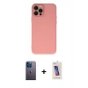 MARSİLYAN™- iPhone 12 Pro Max Kılıf Çekirdek Modern Serisi - Siyah Joko 5D Cam + Neon Fosforlu Kamera Lens - MI