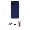 MARSİLYAN™- iPhone 12 Pro Max Kılıf Çekirdek Modern Serisi - Siyah Joko 5D Cam + Renkli Kamera Lens Koruma Cam - MI