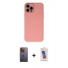 MARSİLYAN™- iPhone 12 Pro Max Kılıf Çekirdek Modern Serisi - Siyah Joko 5D Cam + Sarı Neon Fosforlu Kamera Lens