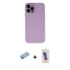 MARSİLYAN™- iPhone 12 Pro Max Kılıf Çekirdek Modern Serisi - Siyah Joko 5D Cam + Shine Kamera Lens Koruma Cam - MI