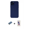 MARSİLYAN™- iPhone 12 Pro Max Kılıf Çekirdek Modern Serisi - Siyah Joko 5D Cam + Shine Kamera Lens Koruma Cam - GD