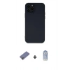 MARSİLYAN™- iPhone 12 Pro Max Kılıf Çekirdek Modern Serisi - Siyah Joko Magic 5D Cam + Gold Metal Kamera Lens Koruma Cam