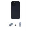MARSİLYAN™- iPhone 12 Pro Max Kılıf Çekirdek Modern Serisi - Siyah Joko Magic 5D Cam + Metal Kamera Lens Koruma Cam - KI