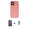 MARSİLYAN™- iPhone 12 Pro Max Kılıf Çekirdek Modern Serisi - Siyah Joko Magic 5D Cam + Neon Fosforlu Kamera Lens - TU