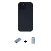 MARSİLYAN™- iPhone 12 Pro Max Kılıf Çekirdek Modern Serisi - Siyah Joko Magic 5D Cam + Shine Kamera Lens Koruma Cam - PE