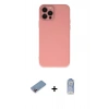 MARSİLYAN™- iPhone 12 Pro Max Kılıf Çekirdek Modern Serisi - Siyah Joko Magic 5D Cam + Shine Kamera Lens Koruma Cam - PE