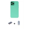 MARSİLYAN™- iPhone 12 Pro Max Kılıf Çekirdek Modern Serisi - Siyah Joko Magic 5D Cam + Renkli Kamera Lens Koruma Cam - TU