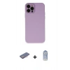 MARSİLYAN™- iPhone 12 Pro Max Kılıf Çekirdek Modern Serisi - Siyah Joko Magic 5D Cam + Renkli Kamera Lens Koruma Cam - PE