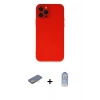 MARSİLYAN™- iPhone 12 Pro Max Kılıf Çekirdek Modern Serisi - Siyah Joko Magic 5D Cam + Renkli Kamera Lens Koruma Cam - SI