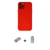 MARSİLYAN™- iPhone 12 Pro Max Kılıf Çekirdek Modern Serisi - Siyah Joko Magic 5D Cam + Shine Kamera Lens Koruma Cam - SABE