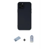 MARSİLYAN™- iPhone 12 Pro Max Kılıf Çekirdek Modern Serisi - Siyah Joko Magic 5D Cam + Shine Kamera Lens Koruma Cam - MI
