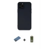MARSİLYAN™- iPhone 12 Pro Max Kılıf Çekirdek Modern Serisi - Siyah Joko Magic 5D Hayalet Cam + Shine Kamera Lens Koruma Cam - GD